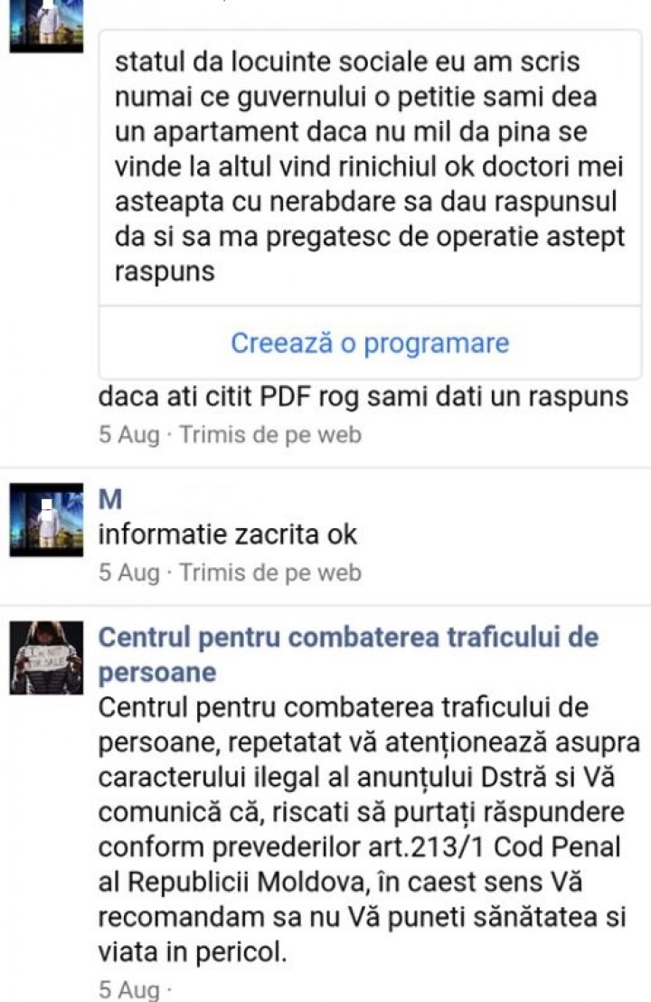 Bărbat din Leova, salvat de poliţie după ce a publicat un anunţ că îşi vinde un rinichi