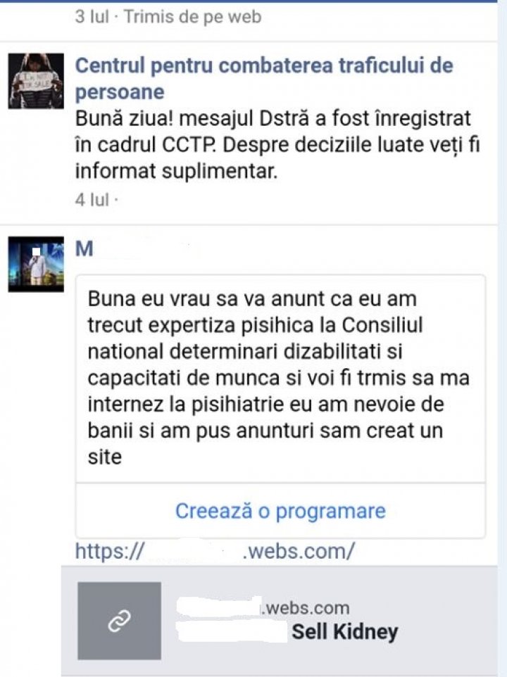 Bărbat din Leova, salvat de poliţie după ce a publicat un anunţ că îşi vinde un rinichi