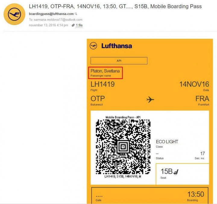 DOVADA că ONG-ul condus de Kozlowska a cumpărat bilete de avion pentru apropiaţii lui Platon şi membrii PPDA