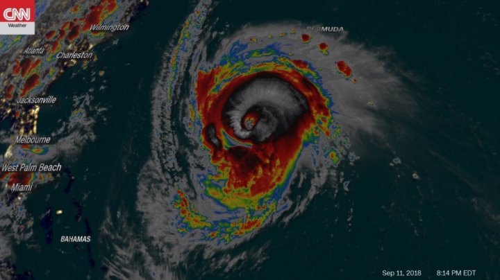 Peste 1,7 milioane de oameni, evacuaţi din calea uraganului Florence. Viteza vântului depăşeşte 220 km/h