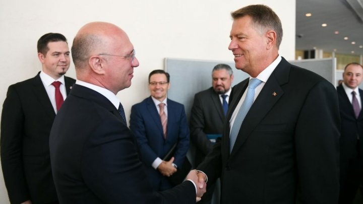 Pavel Filip s-a întâlnit la New York cu Klaus Iohannis: Angajamentul pro-european al Republicii Moldova este esenţial