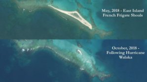 Insula ștearsă de pe suprafața pământului de uragan (IMAGINI SURPRINSE DIN SATELIT)