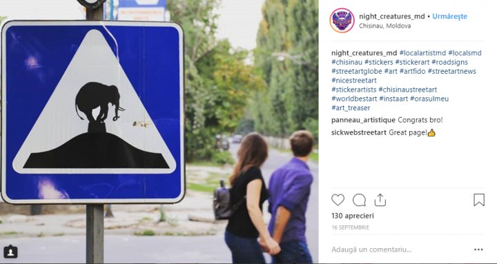 Indicatoare vandalizate de dragul artei. Primăria Chişinău S-A SUPĂRAT FOC (FOTO)