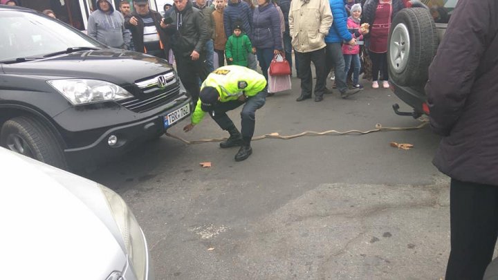 Un şofer tupeist A BLOCAT circulaţia troleibuzelor din sectorul Sculeni (FOTO)