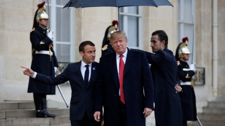 Donald Trump s-a întâlnit cu Emmanuel Macron. Despre ce au discutat oficialii