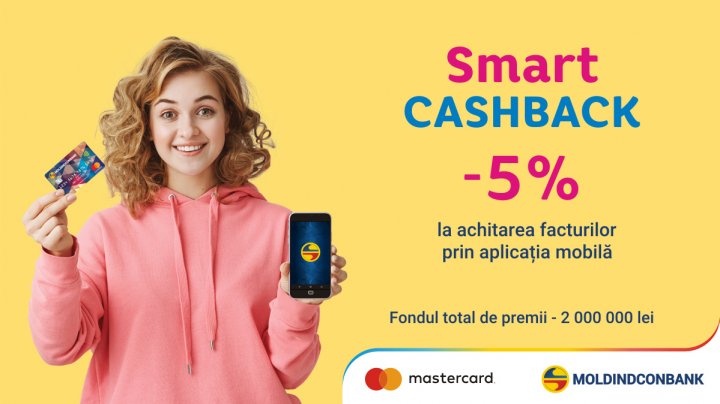 Smart Cashback de la Moldindconbank și Mastercard în valoare de 2.000.000 lei!