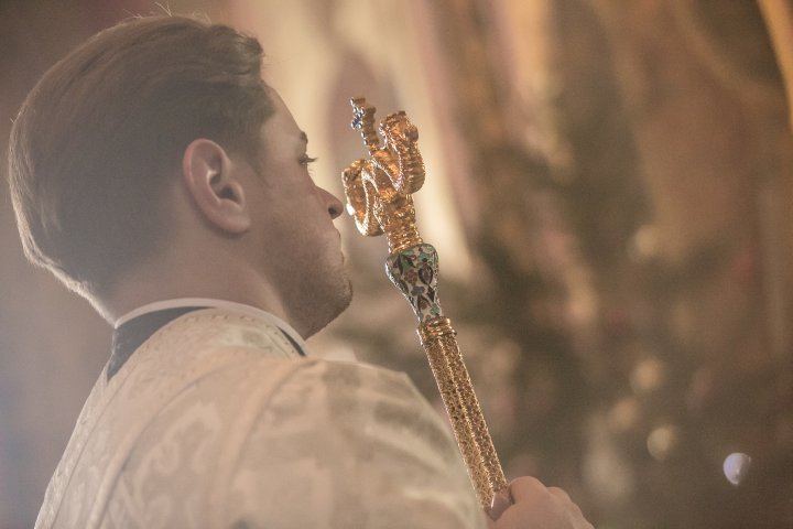 Slujba de Crăciun de la Mănăstirea Curchi. La eveniment a participat și președintele PDM, Vlad Plahotniuc