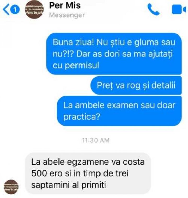 Metoda prin care acționa tânărul care vindea permise de conducere pe Facebook. Ce discuții purta cu clienții (FOTO)