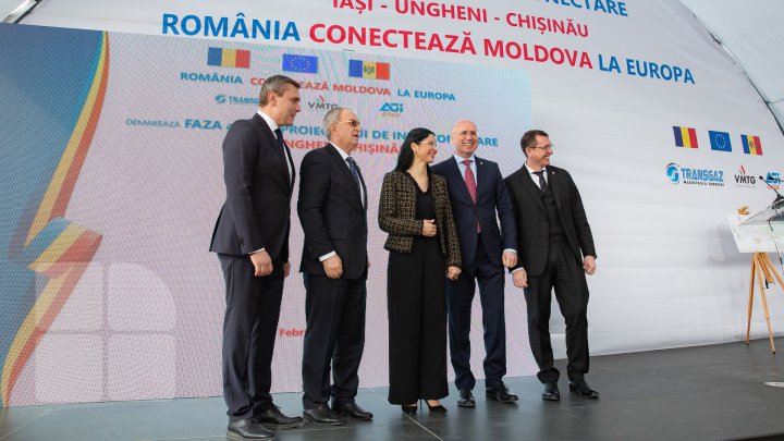 România conectează Moldova la Europa. A început construcţia conductei de gaze Ungheni-Chișinău (FOTOREPORT)