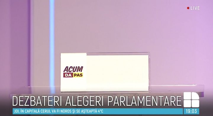 ACUM au trimis scrisori și au cerut să fie invitați la dezbaterile electorale, dar când au trebuit să participe ACUM nu a venit nimeni