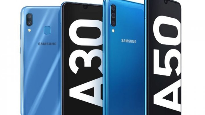 Samsung a prezentat noile modele Galaxy A50 şi A30, cu ecran Infinity-U şi camere foto ultra-wide