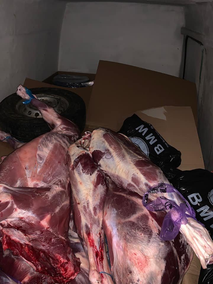 Cine ar cumpăra carne de la el? Cum a fost prins un șofer care transporta carne în condiții insalubre (FOTO)