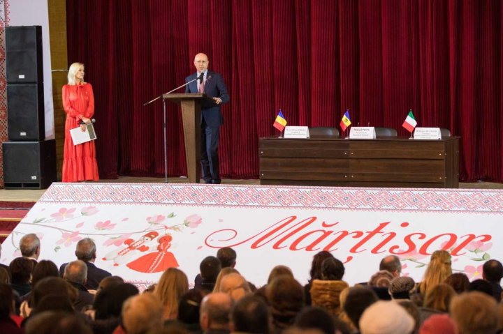 Pavel Filip și Natalia Elena Intotero au participat la deschiderea Festivalului "Mărțișor" la Strășeni