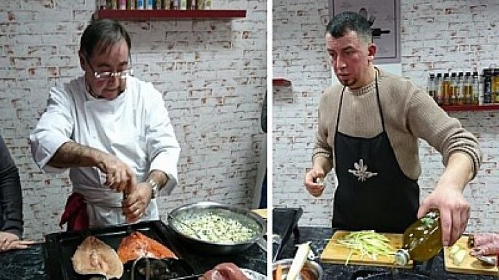 Duelul moldo-francez a început la bucătărie! Doi bucătarii-şefi s-au întrecut la rețete culinare inedite și cunoștințe despre fotbal