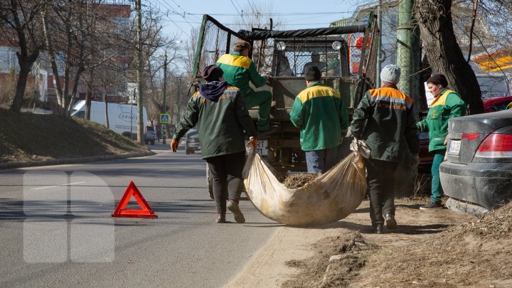 Curăţenia de primăvară, în toi. Oamenii, îndemnaţi să participe la acţiune  pentru a scăpa Chişinăul de mizerie (FOTOREPORT)