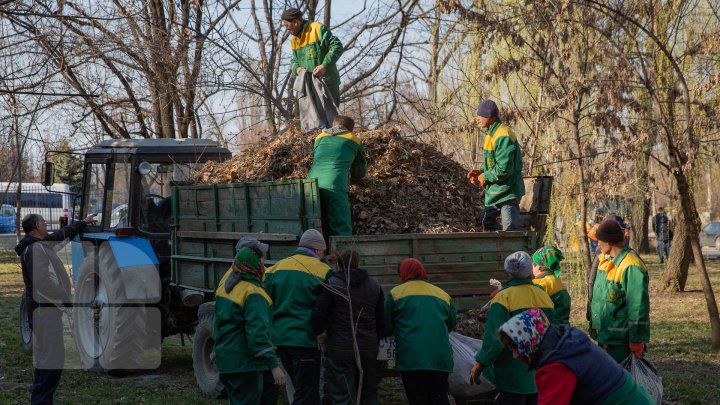 Curăţenia de primăvară, în toi. Oamenii, îndemnaţi să participe la acţiune  pentru a scăpa Chişinăul de mizerie (FOTOREPORT)