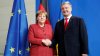 Cancelarul Germaniei, Angela Merkel îl SUSŢINE pe candidatul la prezidenţialele din Ucraina, Petro Poroşenko