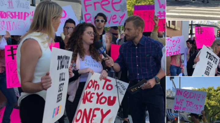 Protest în Los Angeles pentru externarea lui Britney Spears. Cântăreața ar fi internată împotriva voinței ei