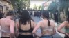 Scene ILARE în timpul unui protest al evreilor ultraortodocși. Câteva femei s-au DEZBRĂCAT (VIDEO)