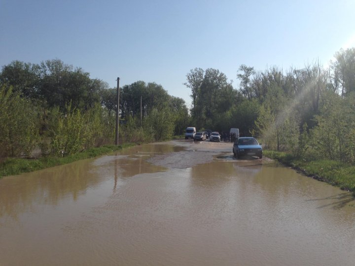 Crește nivelul apei în râul Prut. Circulație restricționată pe un pod din cauza ploilor (VIDEO)