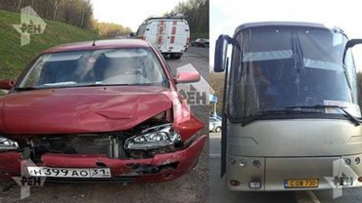 Un autobuz de pe ruta Chișinău-Moscova, implicat într-un accident. Trei persoane au fost rănite