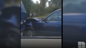 ACCIDENT ÎN LANŢ în Capitală. Cinci maşini s-au lovit în apropiere de aeroport (VIDEO)