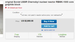 Un bărbat din Lituania propune spre vânzare un cilindru de grafit dintr-un reactor nuclear de la Cernobîl