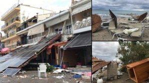 Scene de groază în Halkidiki. O moldoveancă care era în vacanţă spune că turiştii sunt speriaţi: Case fără acoperişuri, drumuri blocate, piloni căzuţi  