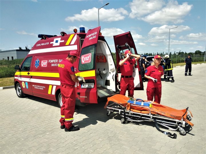 SIMULARE DE INCENDIU la Bălți și Cahul. Oamenii, evacuați de urgență (FOTO)