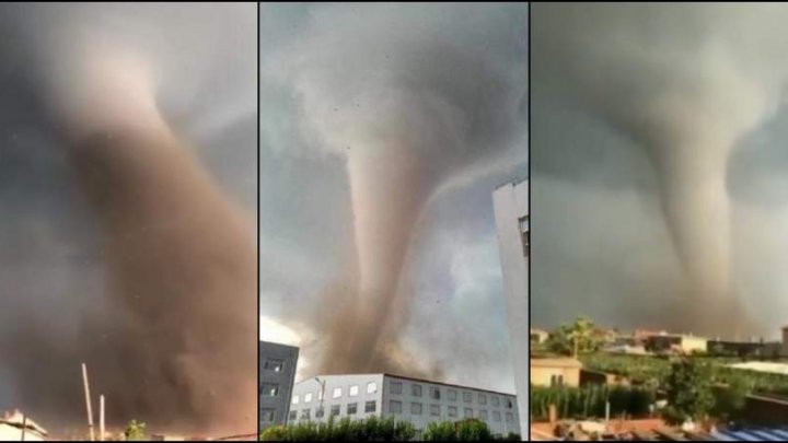 Oameni morţi şi răniţi, maşini luate pe sus şi copaci doborâţi la pământ. O tornadă uriașă a făcut DEZASTRU în China (VIDEO)