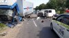 Accident înfiorător la ieșirea din Todirești. O mașină și un camion, făcute zob. Șoferii au ajuns la spital (VIDEO)