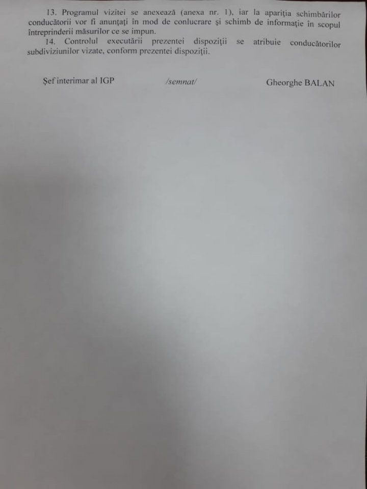 CINE A MINŢIT? Vizita lui Şoigu la Chişinău a fost OFICIALĂ, o confirmă o dispoziţie semnată de cumătrul lui Andrei Năstase, Gheorghe Balan (DOC)