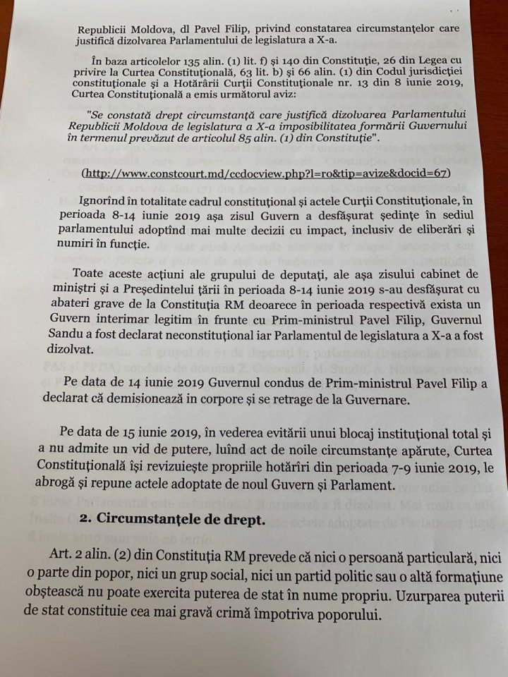 PDM cere Procuraturii Generale să pornească dosar penal pentru uzurparea puterii de stat. Sunt vizaţi Dodon, Sandu şi Năstase (DOC)