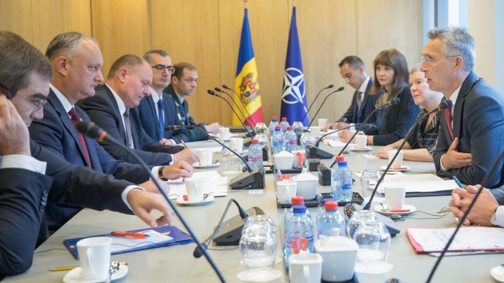 Stoltenberg la întrevederea cu Igor Dodon: NATO susține și respectă neutralitatea constituțională a Republicii Moldova 