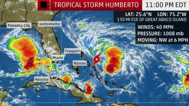 Humberto, o nouă furtună tropicală, se îndreaptă spre Bahamas