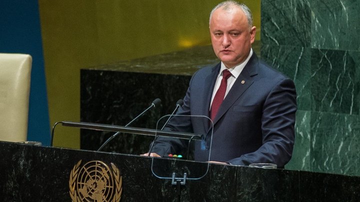 Igor Dodon a vorbit de la tribuna ONU despre neutralitatea Republicii Moldova