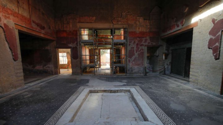 O casă din Roma Antică a fost redeschisă în Herculaneum, după 36 de ani