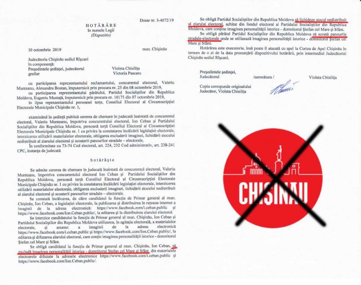 Ion Ceban, obligat de Instanță să scoată panourile din oraș. Ce spune candidatul PSRM (DOC)