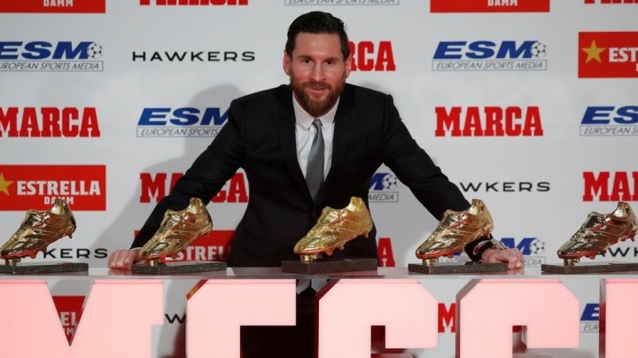 Lionel Messi a primit trofeul "Gheata de Aur" pentru a şasea oară în cariera sa