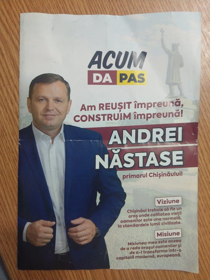 Andrei Năstase, acuzat de mai multe încălcări în campania electorală. A folosit imaginea lui Ştefan cel Mare