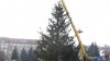 FEERIE de IARNĂ la Soroca. În Piaţa Libertății din centrul oraşului a fost instalat bradul de Crăciun (VIDEO)