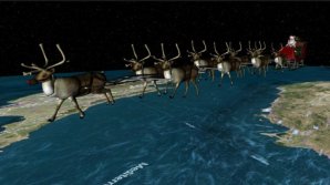 Moş Crăciun, în jurul lumii, mai rapid decât viteza sunetului. Urmărește traseul în timp real