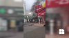 Incendiu puternic la un centru comercial din Capitalei. Un frigider a luat foc (VIDEO)