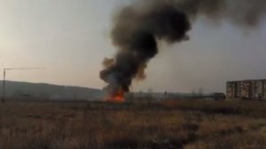 Alertă la 112. INCENDIU pe un câmp din Ialoveni (VIDEO/FOTO)