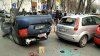 Accident violent în centrul Capitalei. Trei maşini au fost grav avariate (FOTO/VIDEO)