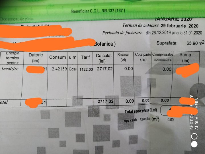 Ai primit factura la căldură? Mai mulţi locuitori ai Capitalei, REVOLTAŢI de cât trebuie să plătească (FOTO)