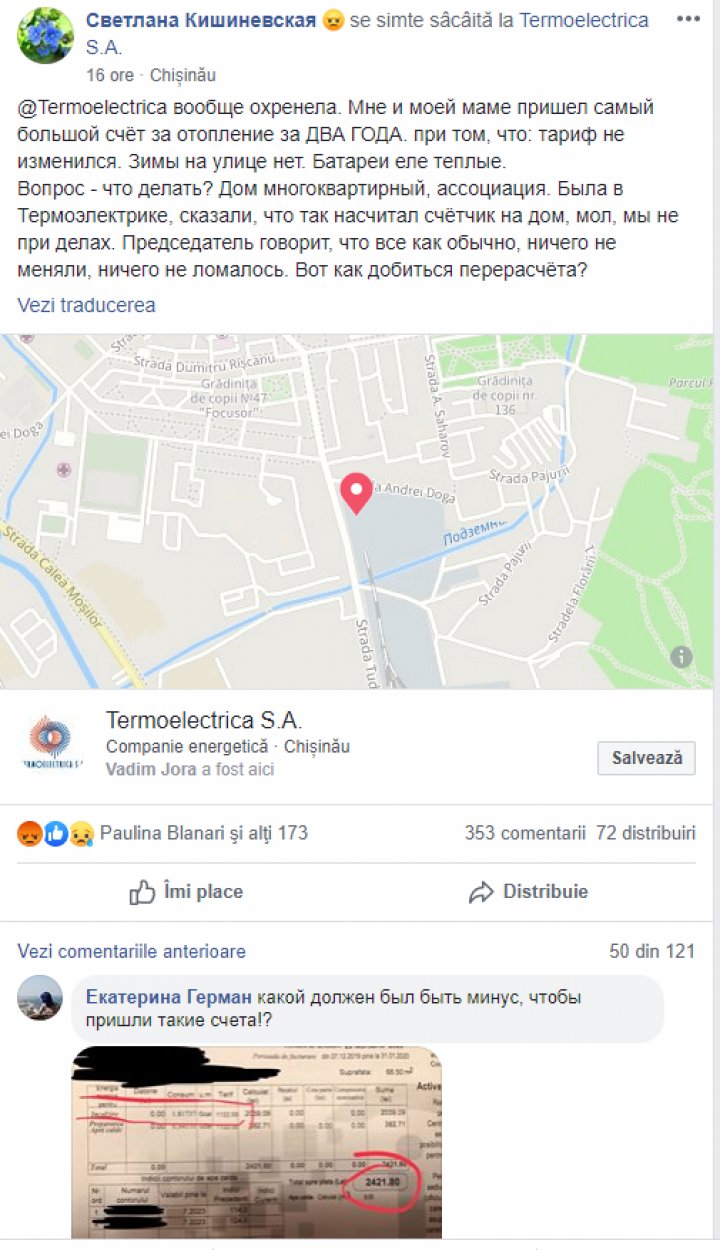 Ai primit factura la căldură? Mai mulţi locuitori ai Capitalei, REVOLTAŢI de cât trebuie să plătească (FOTO)