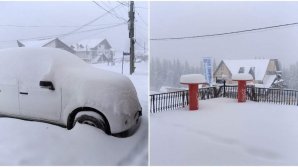 NINGE peste Prut. Județul în care stratul de zăpadă măsoară 40 de centimetri