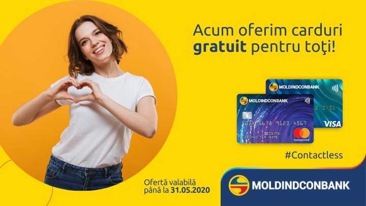 (P) Acum Moldindconbank oferă carduri gratuite pentru toţi!