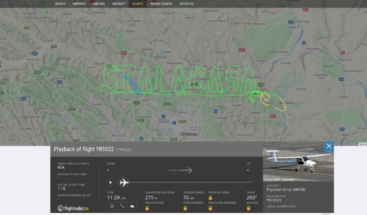 ÎNDEMN la RESPONSABILITATE. Un avion a scris deasupra Moldovei mesajul "STAI ACASĂ" (FOTO)